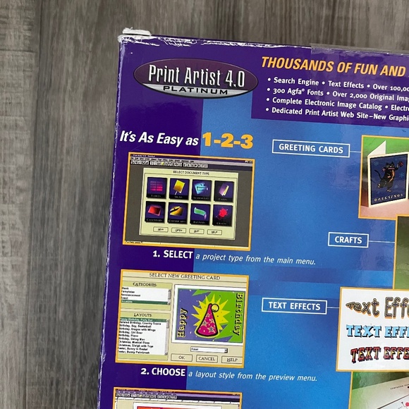 Print Artist 4.0 Platinum Sierra Home 1997 4-CD Windows 95 / Macintosh NEW - Picture 7 of 13
